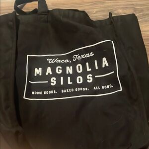 Magnolia Silos Black Tote Bag
